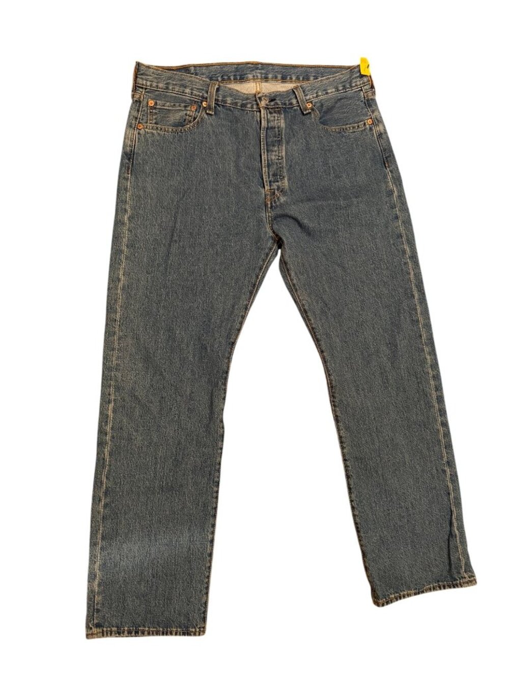 Levis 501 Mens Jeans W36 L32 Medium Wash Denim Button Fly